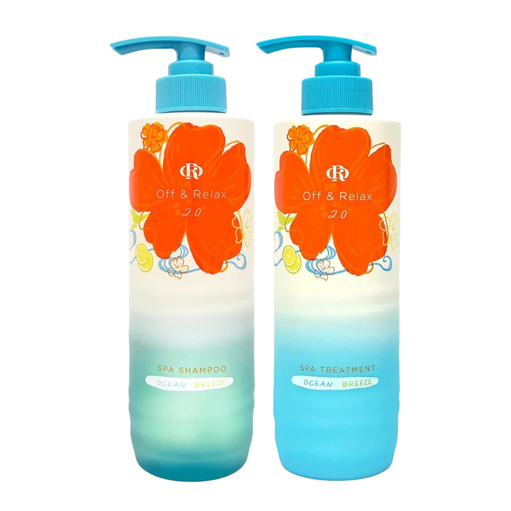 OFF & RELAX Spa Shampoo + Hair Treatment Ocean Breeze Set (2x460ml