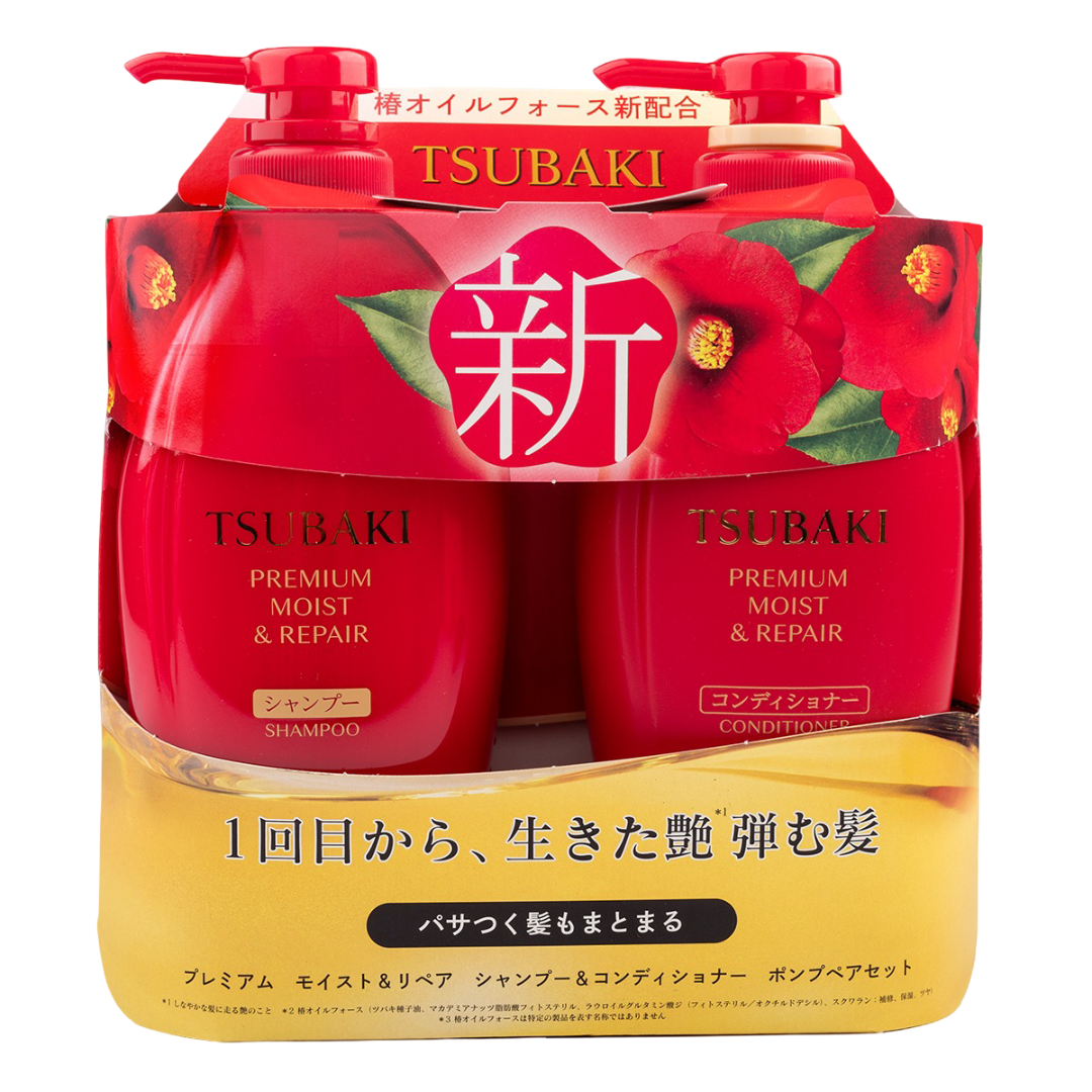 Shiseido Tsubaki Premium Mosit Shampoo & Conditioner Set (2x450ml Shiseido Tsubaki Premium Mosit Shampoo & Conditioner Set (2x450ml