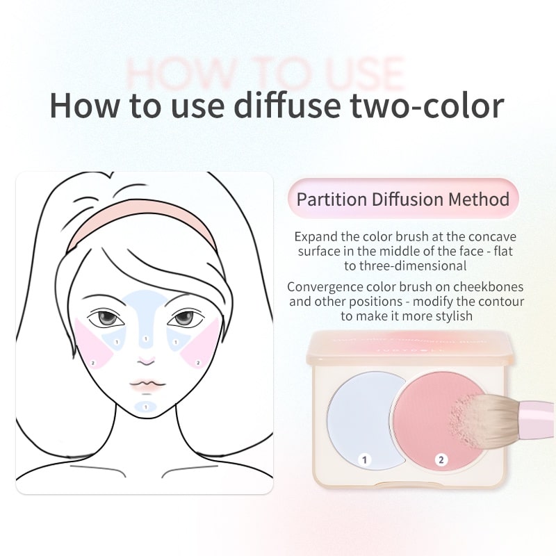 JUDYDOLL Dual Color Combination Blush - Kiyoko Beauty