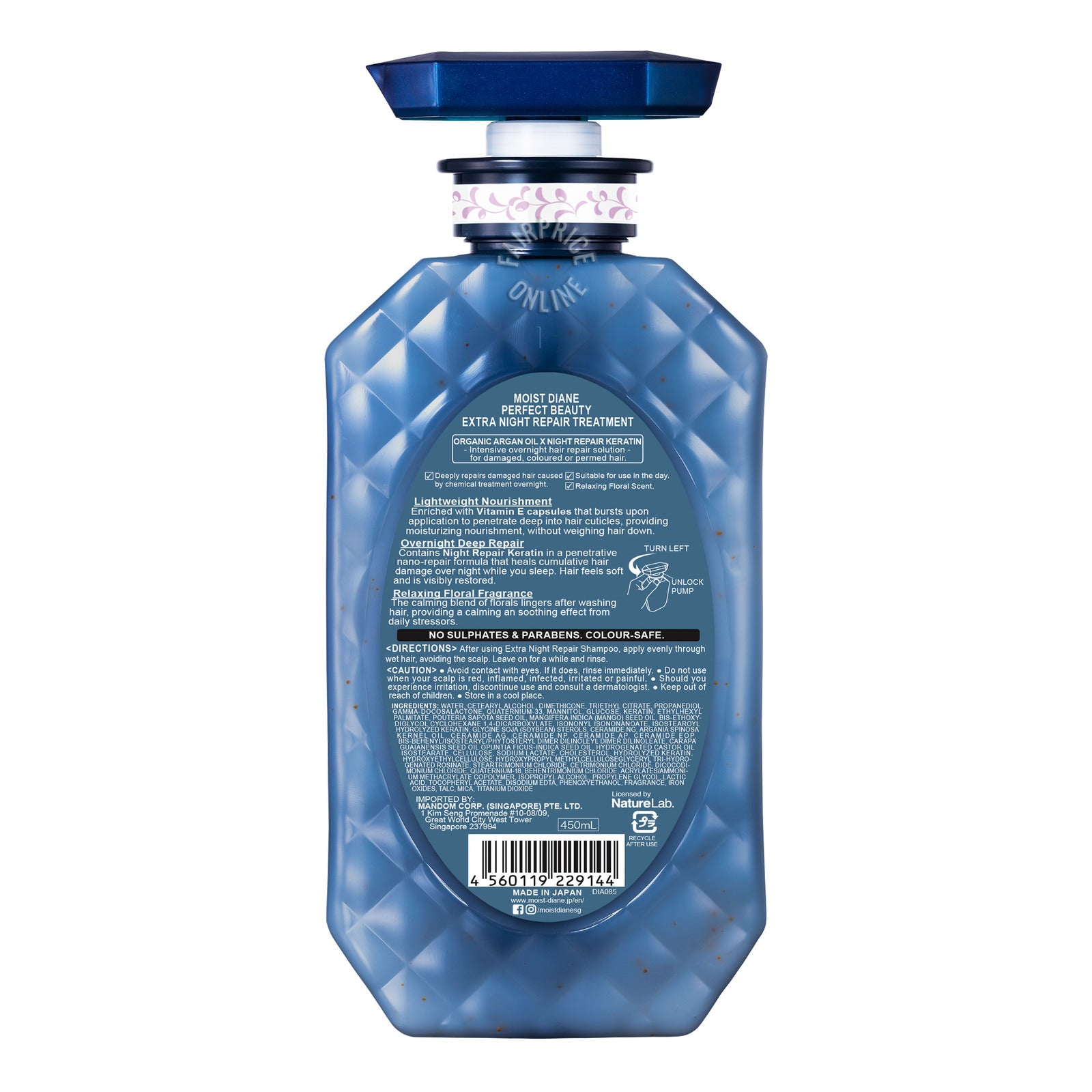 Moist Diane Perfect Beauty Extra Night Repair Treatment (480ml) - Kiyoko Beauty