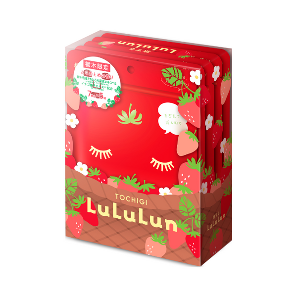 LULULUN Strawberry Face Mask - Tochigi Limited Release (7 PCs / 35 PCs) - Kiyoko Beauty