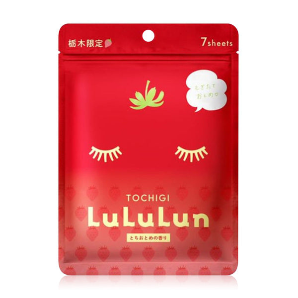 LULULUN Strawberry Face Mask - Tochigi Limited Release (7 PCs / 35 PCs) - Kiyoko Beauty