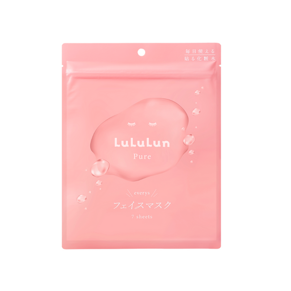 LULULUN Pure Everys Pink Face Mask (32 PCs) - Kiyoko Beauty