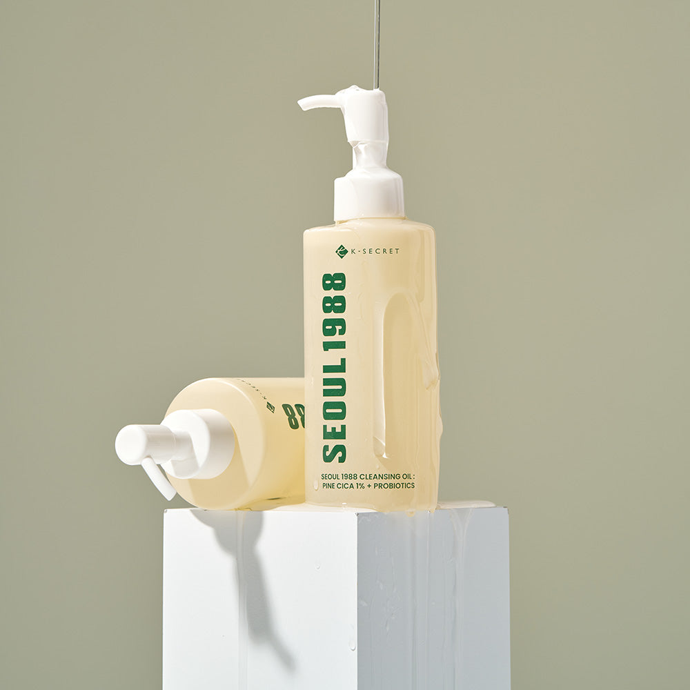 KSECRET SEOUL 1988 Cleansing Oil: Pine Cica 1% + Probiotics (200ml) - Kiyoko Beauty