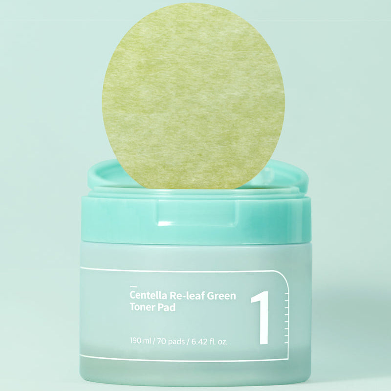 numbuzin No.1 Centella Re-Leaf Green Toner Pad (70 PCs) - Kiyoko Beauty