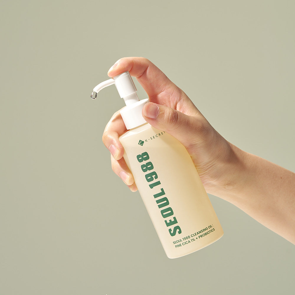 KSECRET SEOUL 1988 Cleansing Oil: Pine Cica 1% + Probiotics (200ml) - Kiyoko Beauty