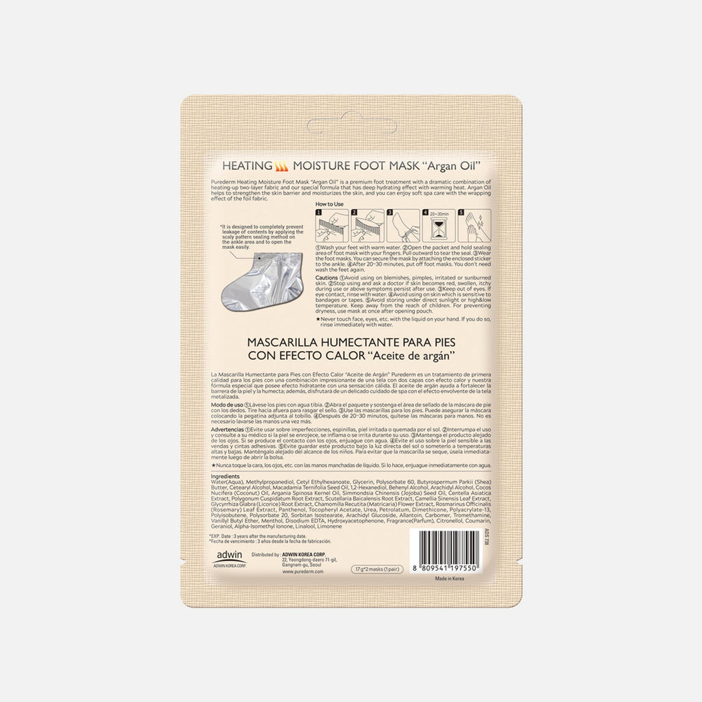 PUREDERM P/D Heating Moisture Foot Mask (1 pair) - Kiyoko Beauty