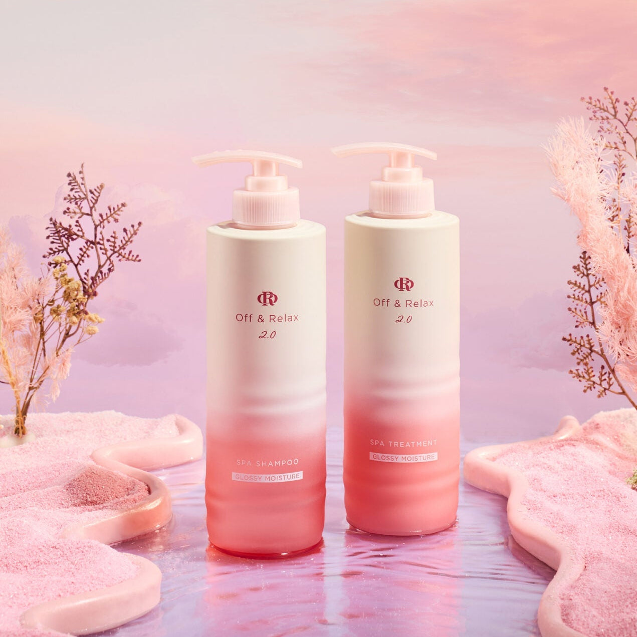 【yukko 】 Gel & Cream & Oil Mist セット OFF & RELAX 2.0 Spa Treatment Glossy Moisture (460ml) | Kiyoko Beauty