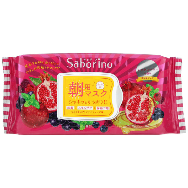 BCL Saborino Morning Face Mask Mixed Berry (28 pcs)