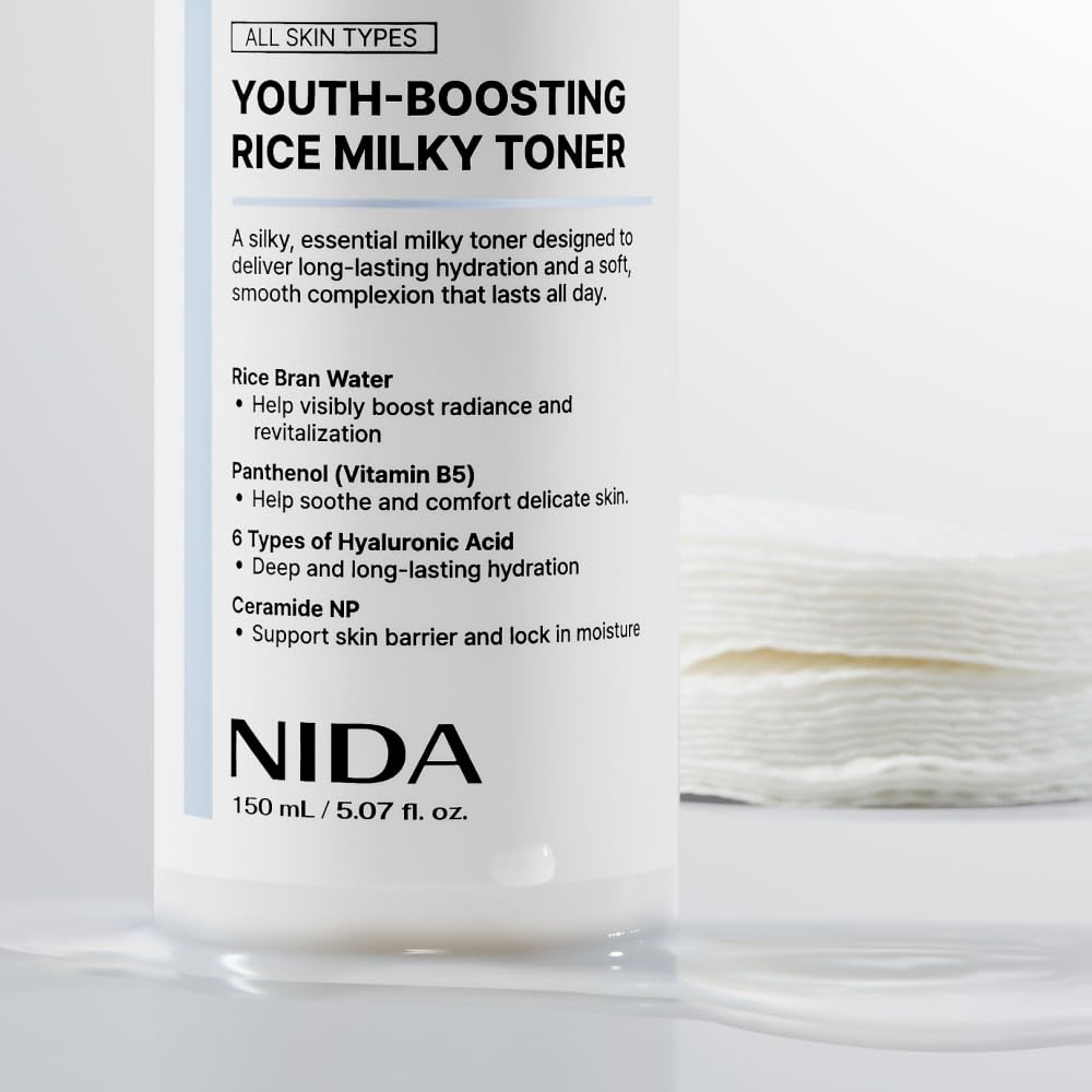 NIDA Youth-Boosting Rice Milky Toner (150ml)