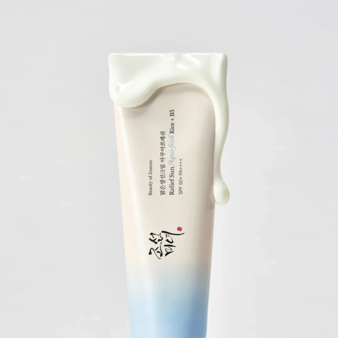 Beauty of Joseon Relief Sun Aqua-fresh Rice+B5 (SPF50+ PA++++) Special Edition Set (50ml+50ml+fan) - Kiyoko Beauty