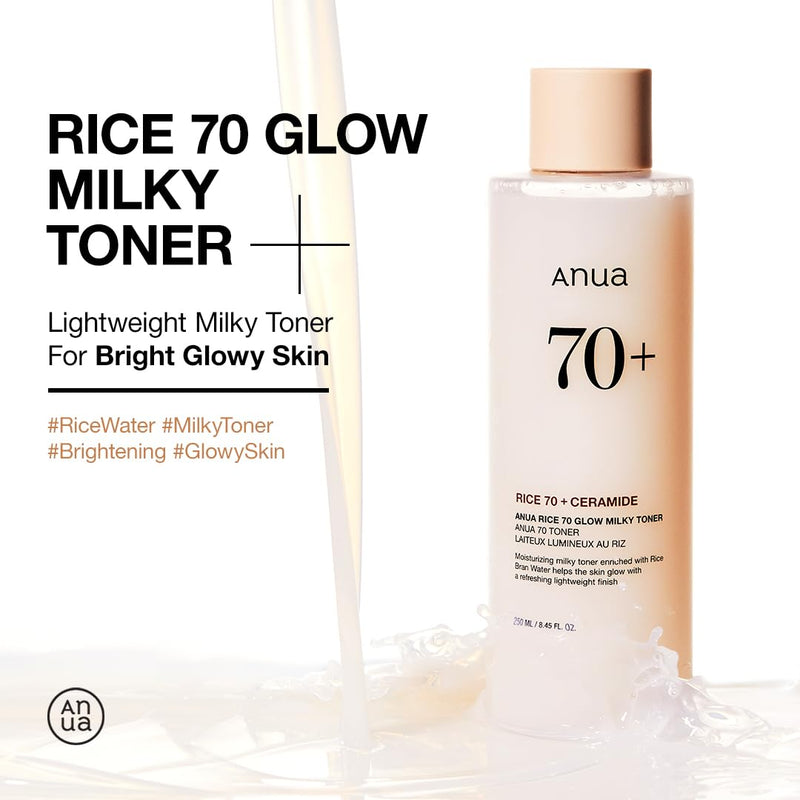 ANUA Rice 70 Glow Milky Toner (250ml) - Kiyoko Beauty