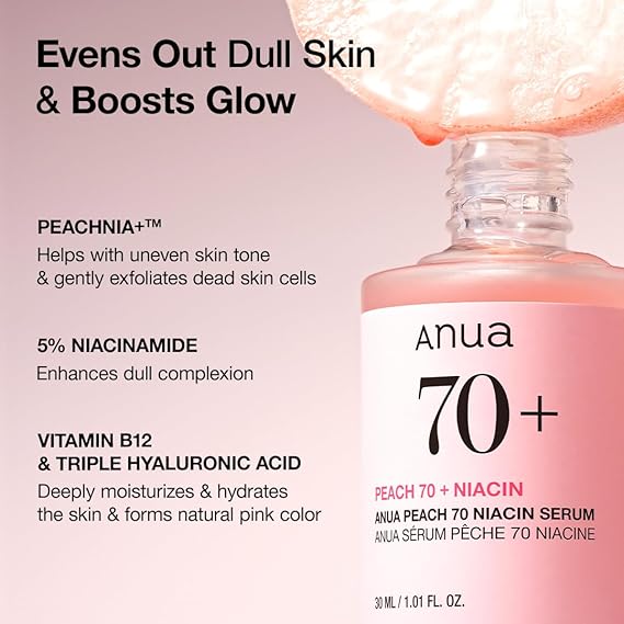 ANUA Peach 70% Niacin Serum (30ml) - Kiyoko Beauty