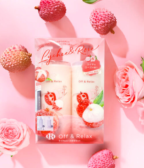 OFF & RELAX Spa Shampoo + Hair Treatment Lychee & Rose Limited Set (2x460ml) - Kiyoko Beauty