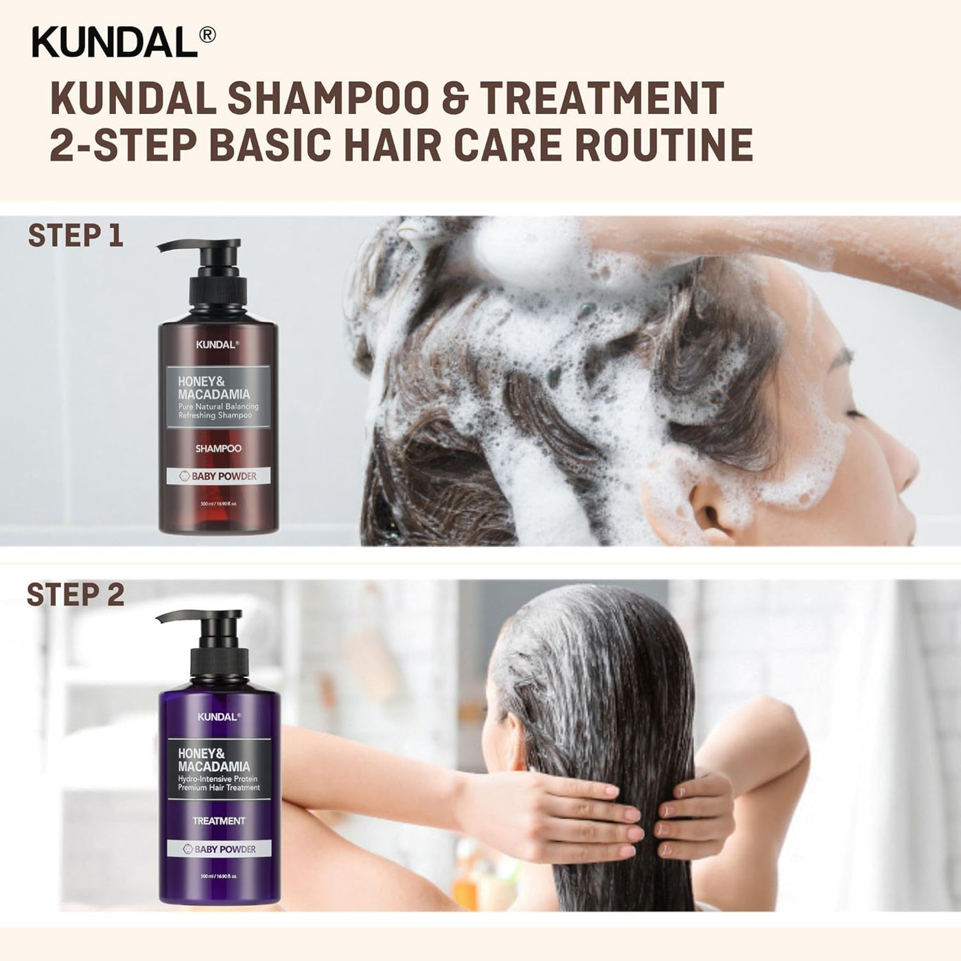 KUNDAL Honey & Macadamia Hair Care Set (2x500ml) | Kiyoko Beauty