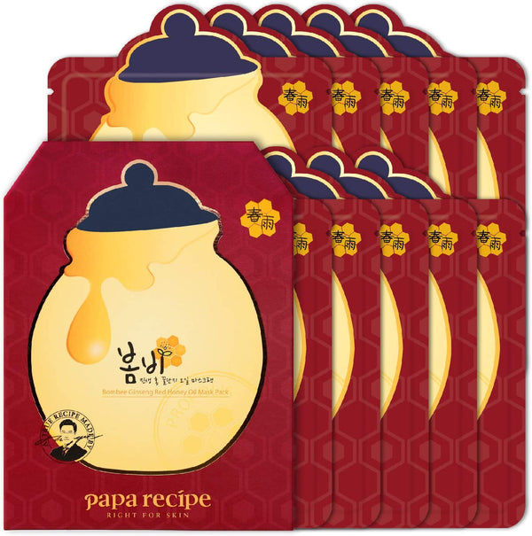 Papa Recipe Bombee Ginseng Red Honey Oil Mask Pack (10 pcs)