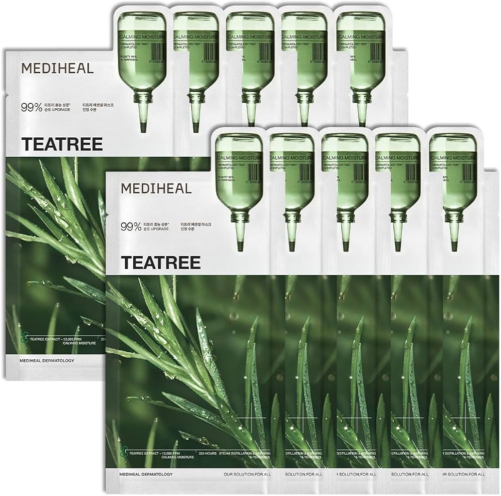 MEDIHEAL Teatree Essential Mask - Calming Moisture (10 PCs)