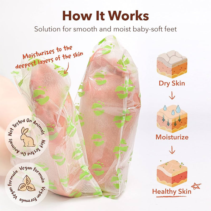 PUREDERM Exfoliating Foot Mask (1 pair) - Kiyoko Beauty