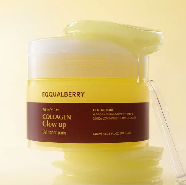 Eqqualberry Collagen Glow Up Gel Toner Pad (60pcs)