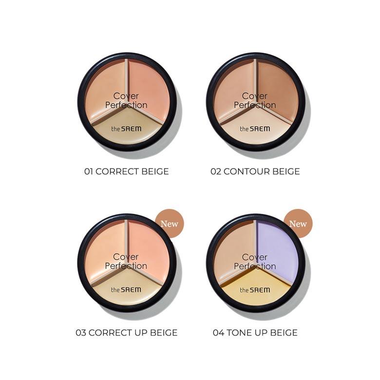 The SAEM Cover Perfection Triple Pot Concealer (4.5g) - Kiyoko Beauty