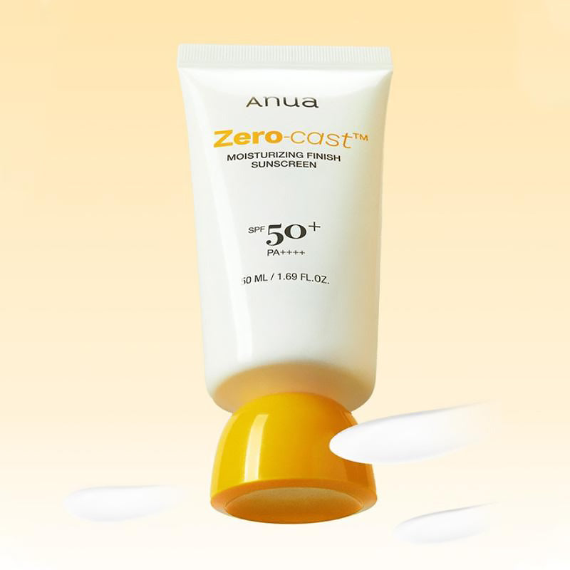 ANUA Zero-Cast Moisturizing Finish Sunscreen SPF 50+ PA++++ (50ml)