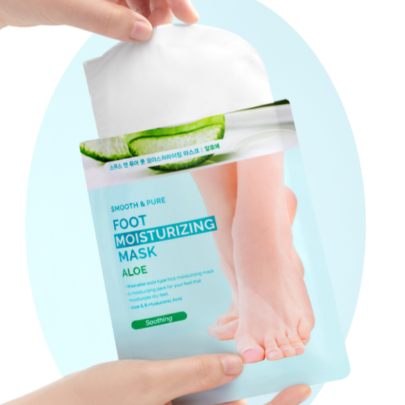 ARIUL Smooth & Pure Foot Mask Special Care Set Tea Tree & Aloe (2 Pairs) - Kiyoko Beauty