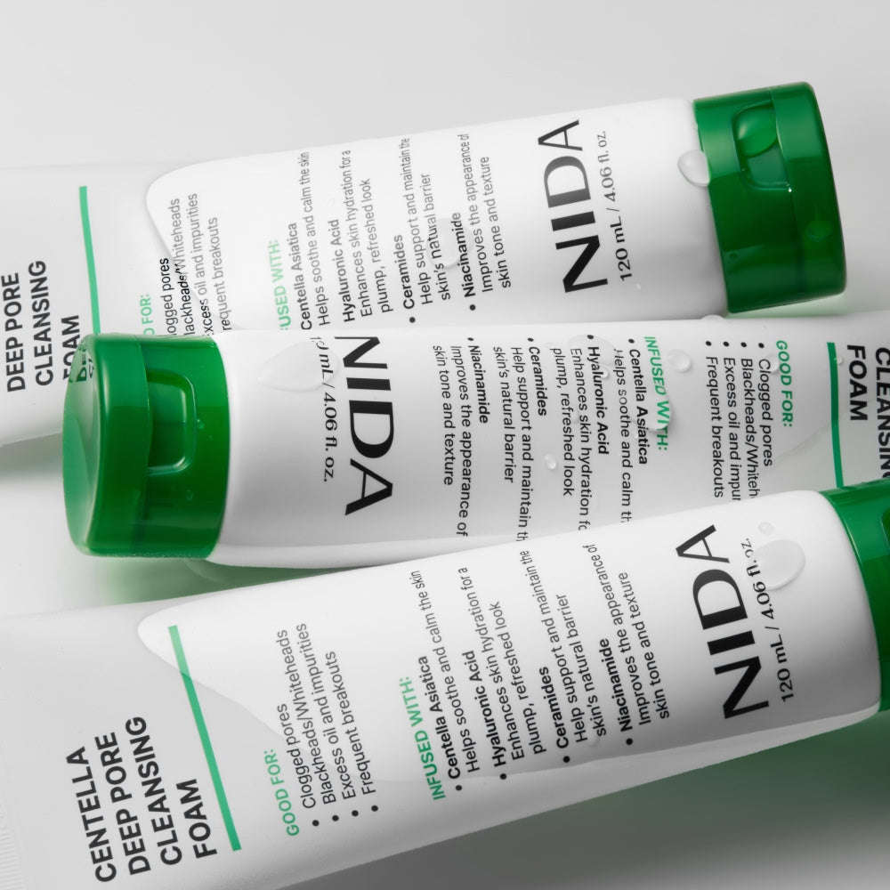 NIDA Centella Deep Pore Cleansing Foam (120ml)