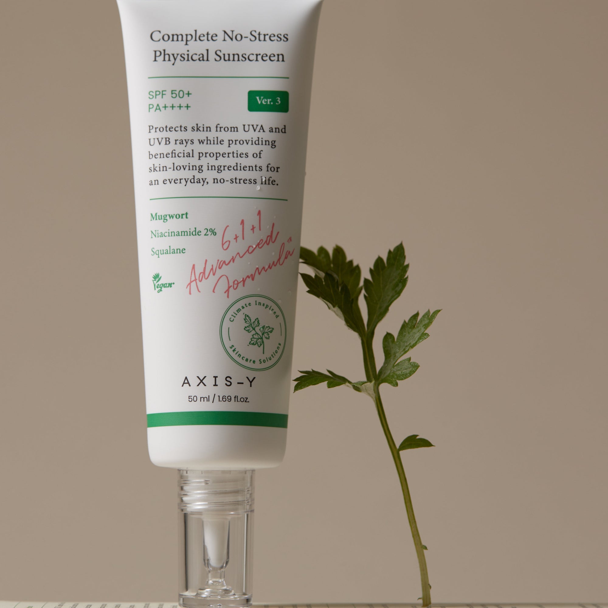 AXIS-Y Complete No-Stress Physical Sunscreen Broad Spectrum SPF 50+ PA++++ (50ml)