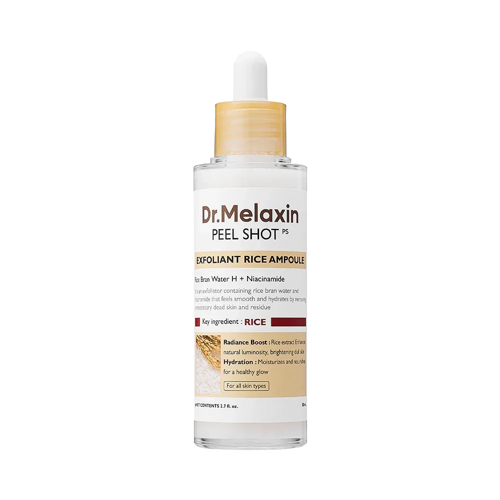 Dr.Melaxin Peel Shot Exfoliating White Rice Ampoule (80ml) - Kiyoko Beauty