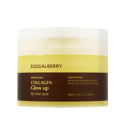 Eqqualberry Collagen Glow Up Gel Toner Pad (60pcs)