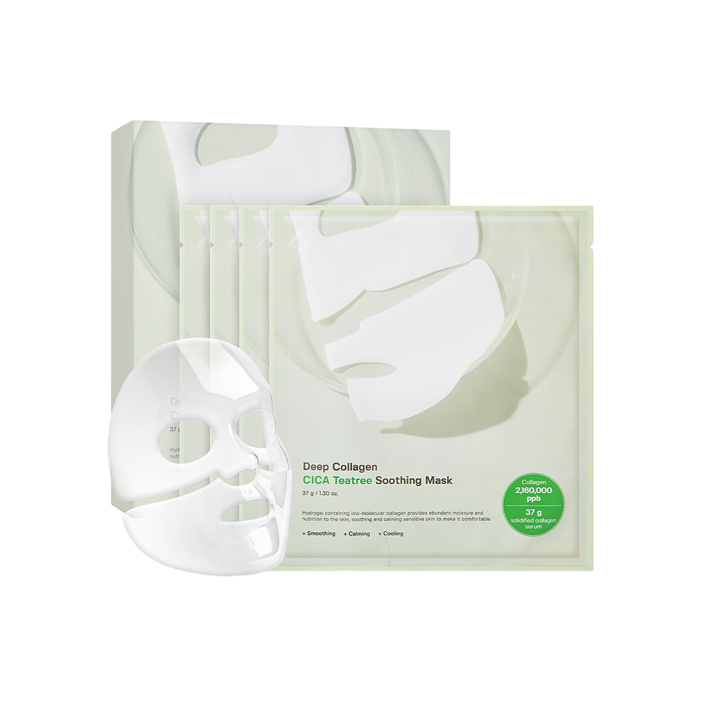 Sungboon Editor Deep Collagen Cica Teatree Soothing Mask (4 PCs) - Kiyoko Beauty