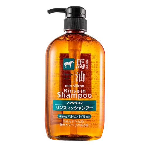 KUMANOYUSHI Horse Oil Non Silicone Rinse In Shampoo (600ml) - Kiyoko Beauty