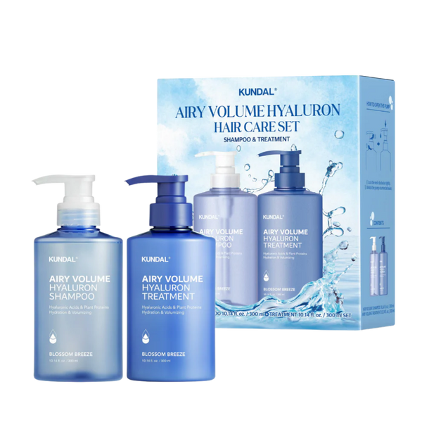 KUNDAL Airy Volume Hyaluron Hair Care Set (2x300ml) - Kiyoko Beauty