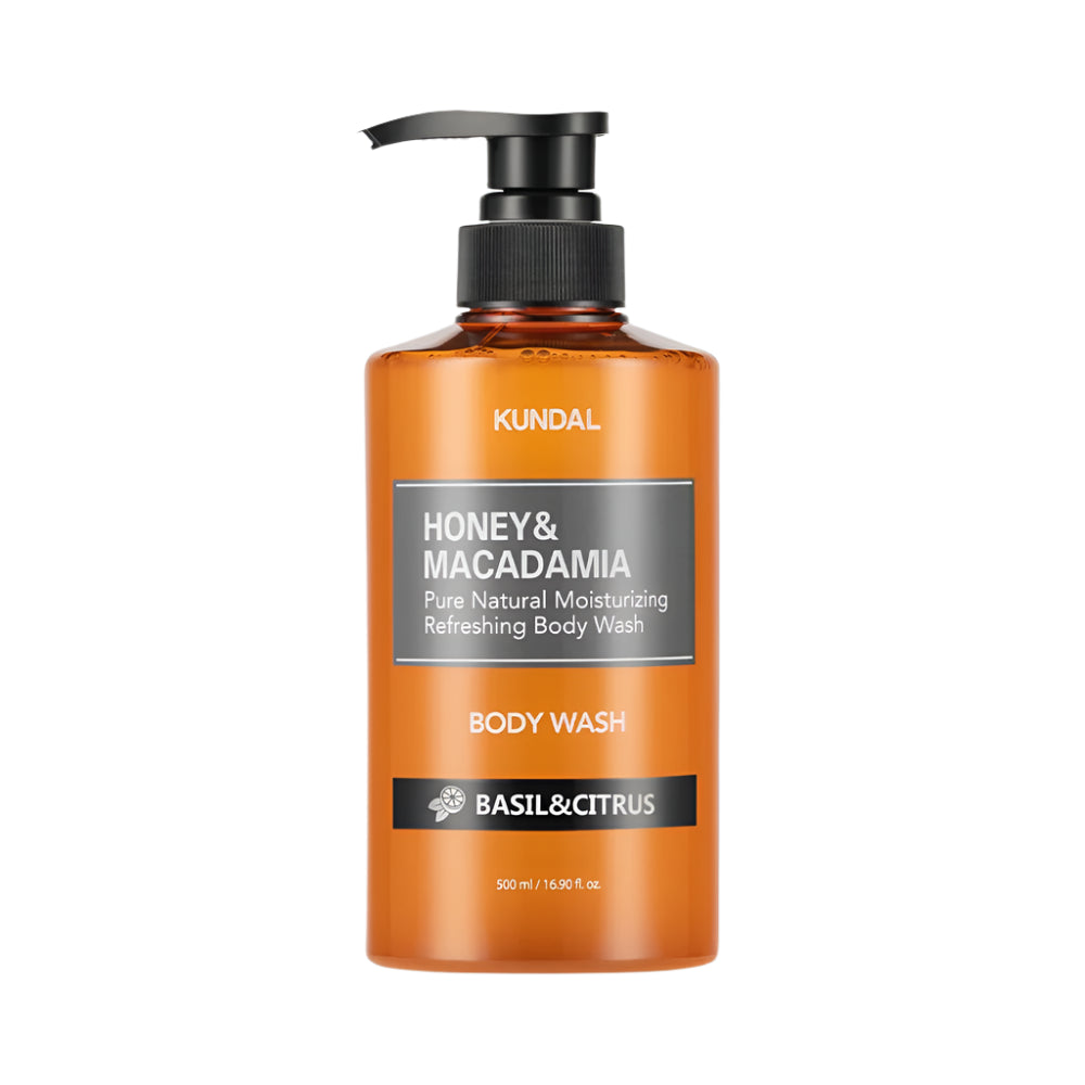 KUNDAL Honey & Macadamia Pure Body Wash (500ml) - Kiyoko Beauty