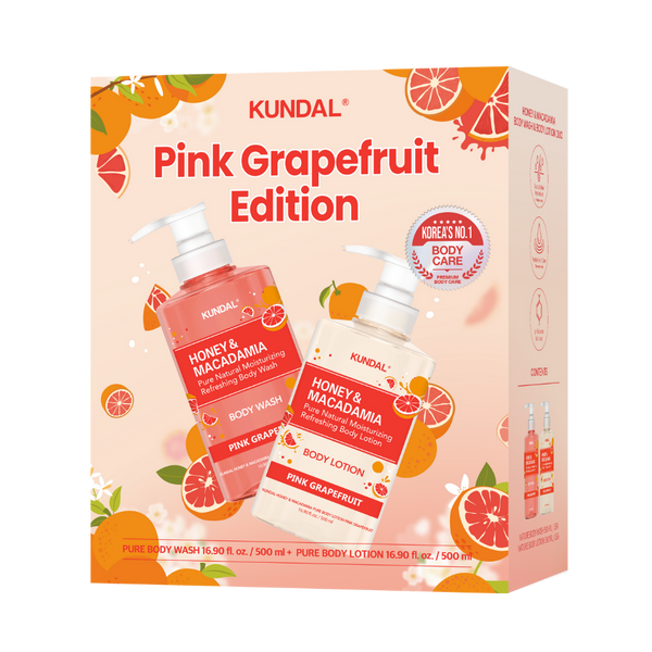 KUNDAL Honey & Macadamia Pure Body Wash + Body Lotion Set (2x500ml) - Kiyoko Beauty