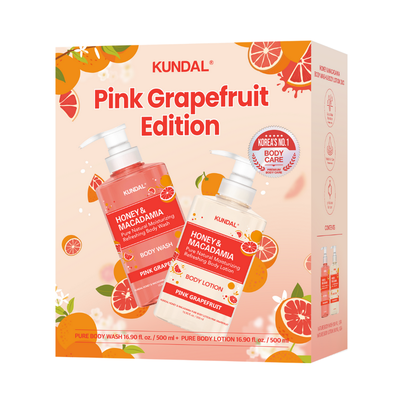 KUNDAL Honey & Macadamia Pure Body Wash + Body Lotion Set (2x500ml) - Kiyoko Beauty