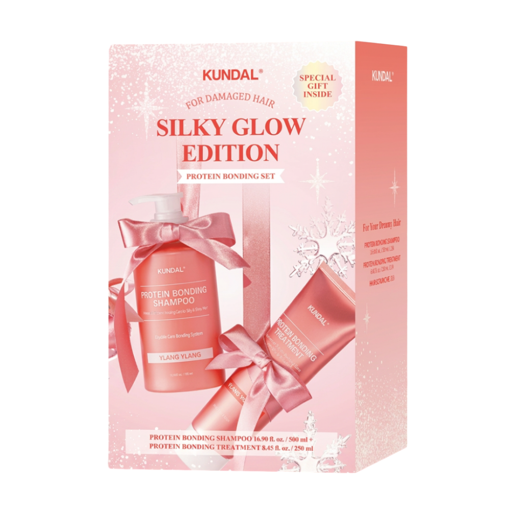 KUNDAL Holiday Silk Glow Edition - Protein Bonding Set (500ml + 250ml)