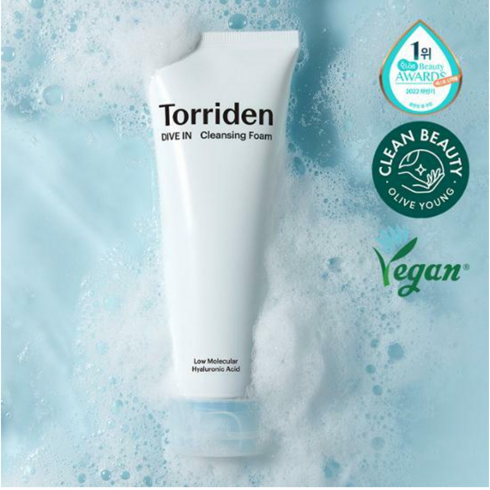 TORRIDEN Dive-In Low Molecular Hyaluronic Acid Cleansing Foam (150ml) - Kiyoko Beauty