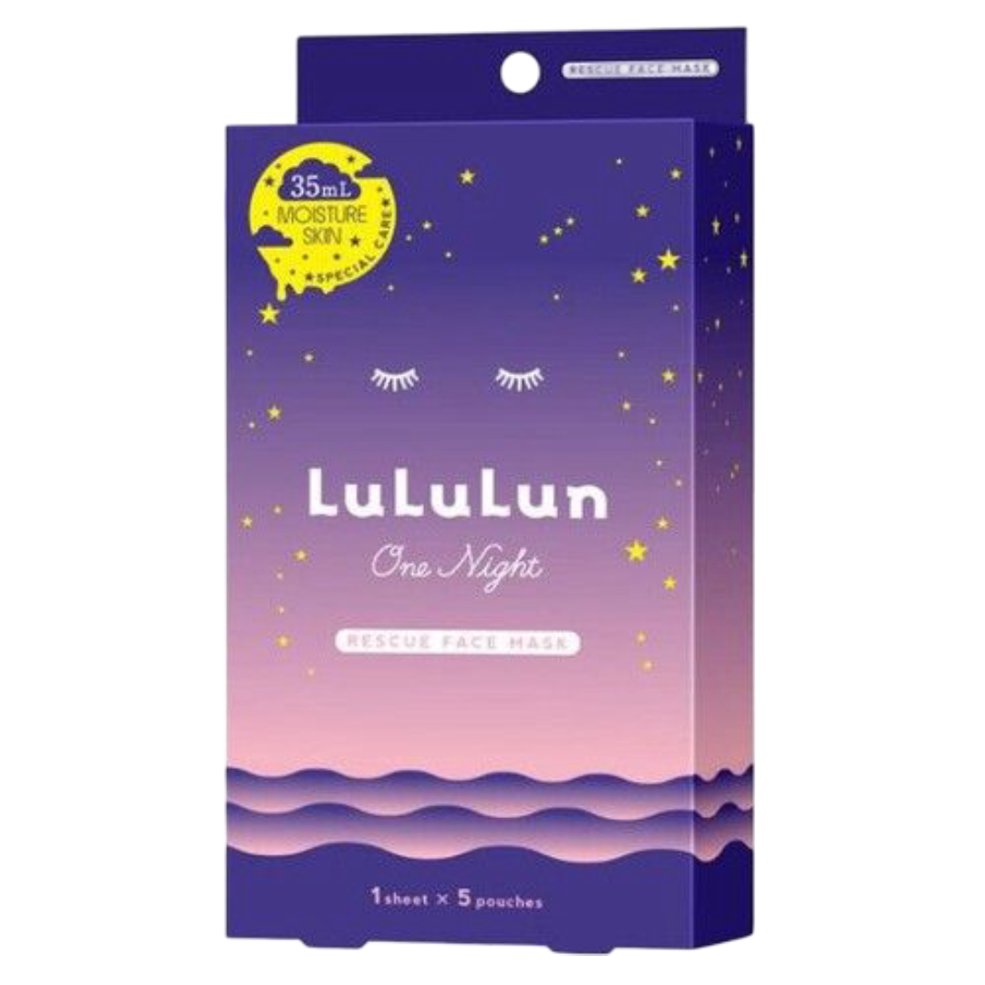 LULULUN One Night Rescue Face Mask (5 PCs) - Kiyoko Beauty