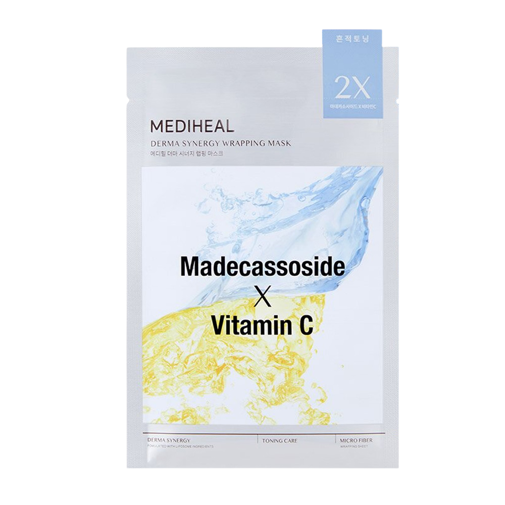 MEDIHEAL Derma Synergy Wrapping Mask - Madecassoside x Vitamin C - Kiyoko Beauty