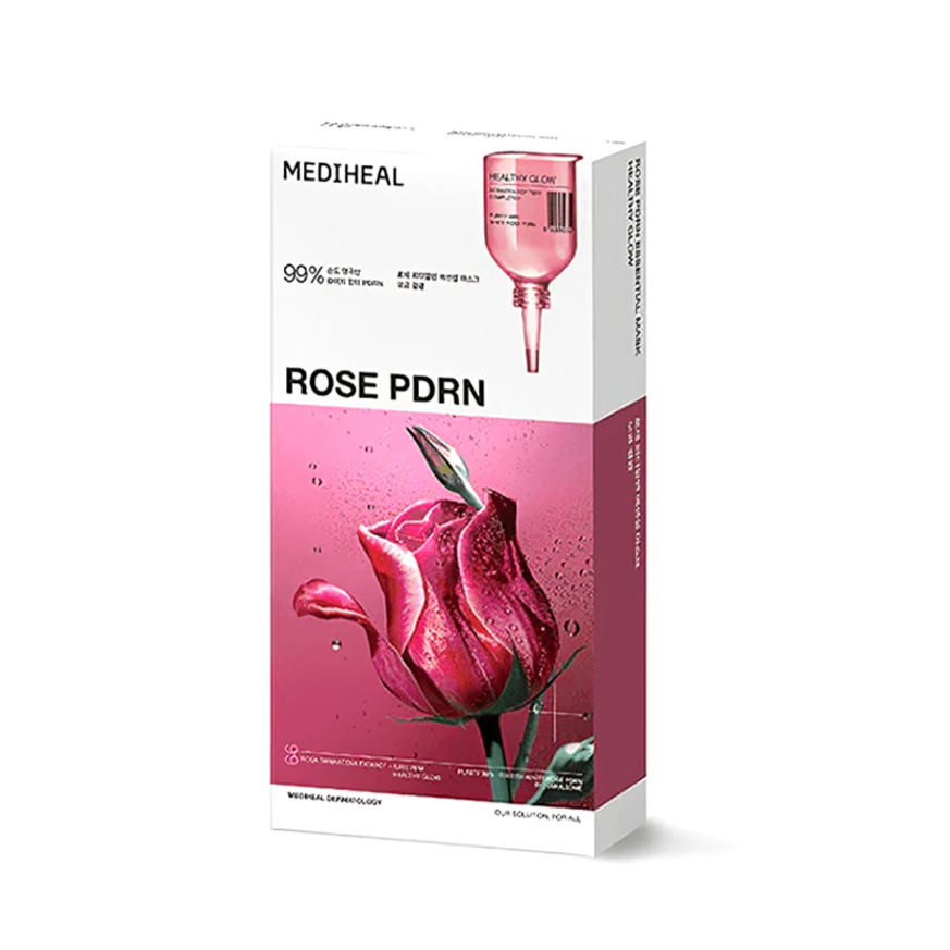 MEDIHEAL Rose PDRN Essential Mask (10 PCs) - Kiyoko Beauty