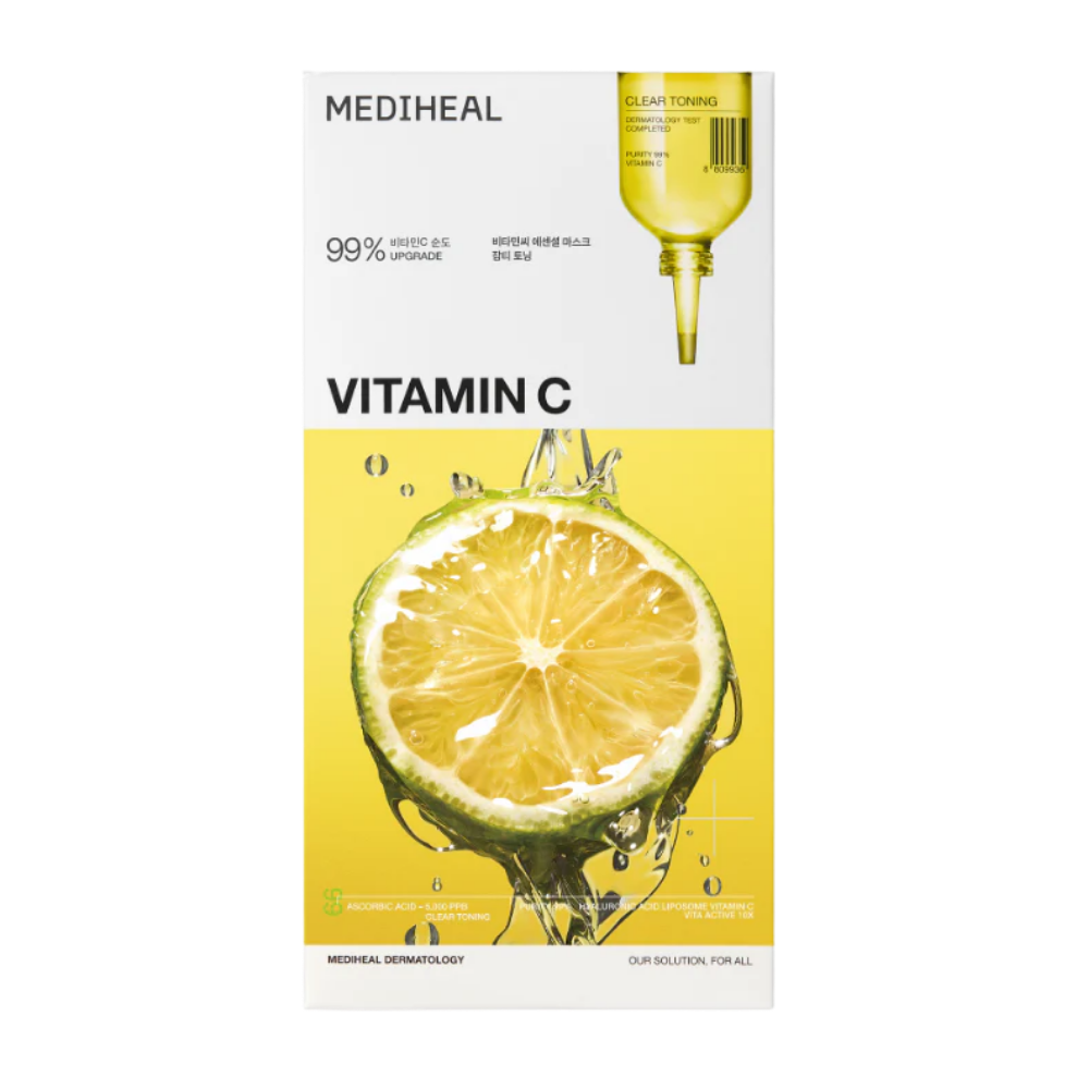 MEDIHEAL Vitamin C Essential Mask - Clear Toning (10 PCs)