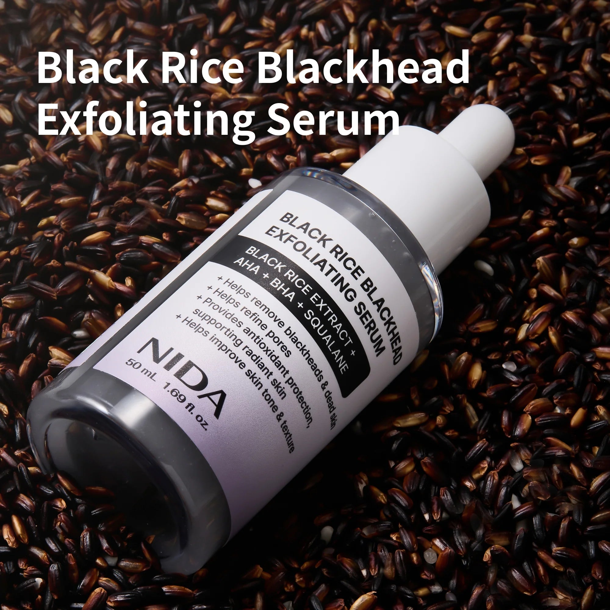 NIDA Black Rice Blackhead Exfoliating Serum (50ml)