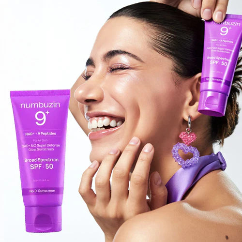 numbuzin No.9 NAD+ Bio Super Defense Glow Sunscreen SPF 50 (50ml)
