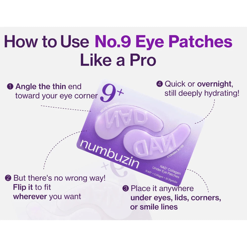 numbuzin No.9 NAD+ Collagen Under Eye Patches (5 Pairs) - Kiyoko Beauty
