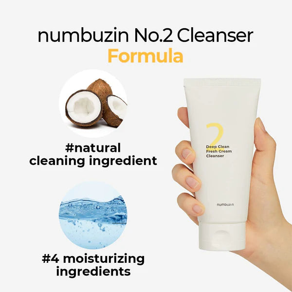 numbuzin No.2 Deep Clean Fresh Cream Cleanser (120ml)