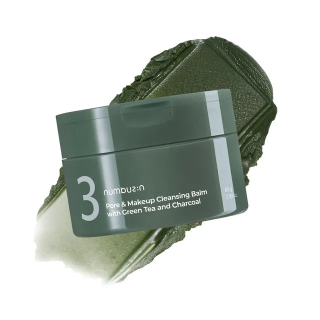 numbuzin No.3 Pore & Makeup Cleansing Balm with Green Tea and Charcoal (85g)