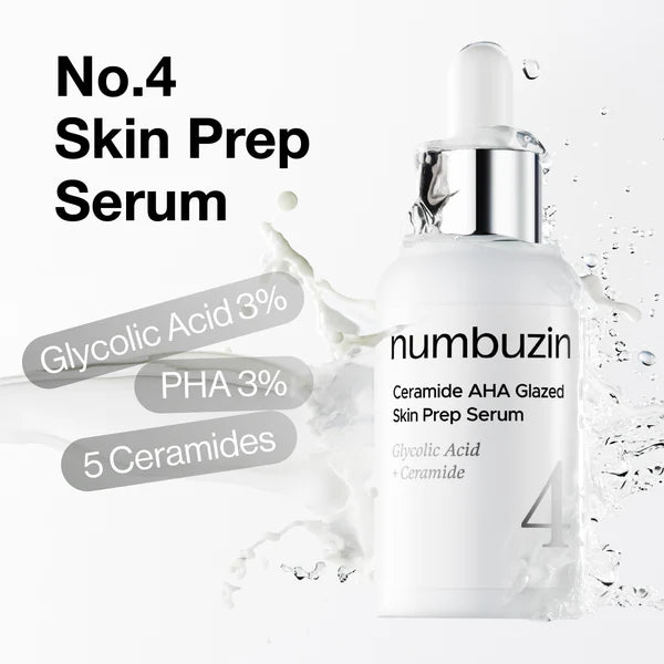 numbuzin No.4 Ceramide AHA Glazed Skin Prep Serum