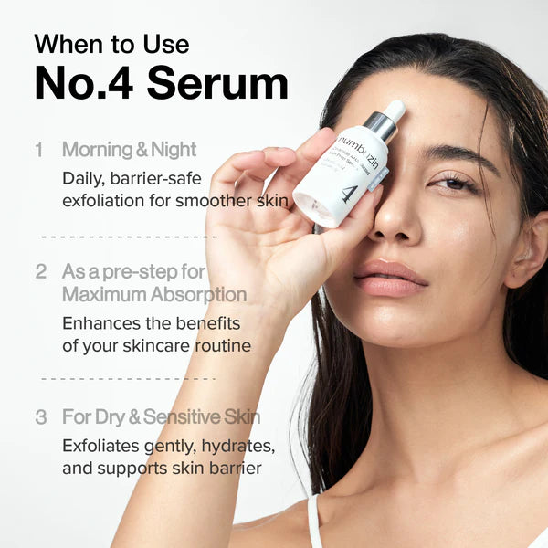 numbuzin No.4 Ceramide AHA Glazed Skin Prep Serum