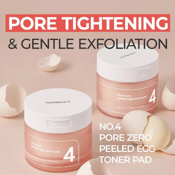 numbuzin No.4 Pore Zero Peeled Egg Toner Pad (70 PCs)